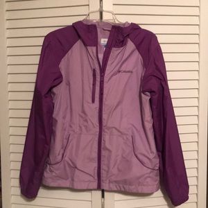Purple Columbia rain jacket